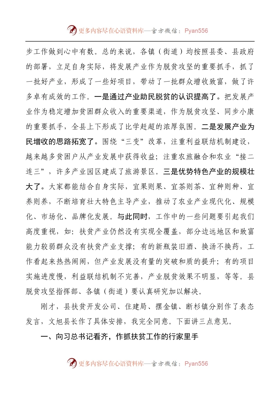 在全县第一次扶贫产业项目建设暨小城镇规划现场观摩总结会上的讲话.docx_第2页