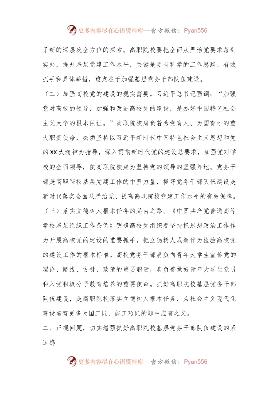 在2024年高职院校基层党务干部队伍建设专题推进会上的讲话提纲.docx_第2页