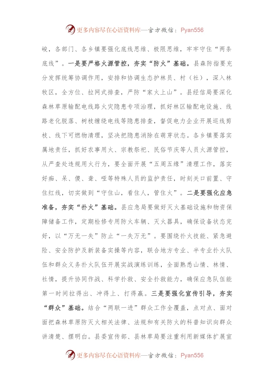在收听收看全省安全生产及森林草原防灭火工作电视电话会议后的讲话.docx_第2页