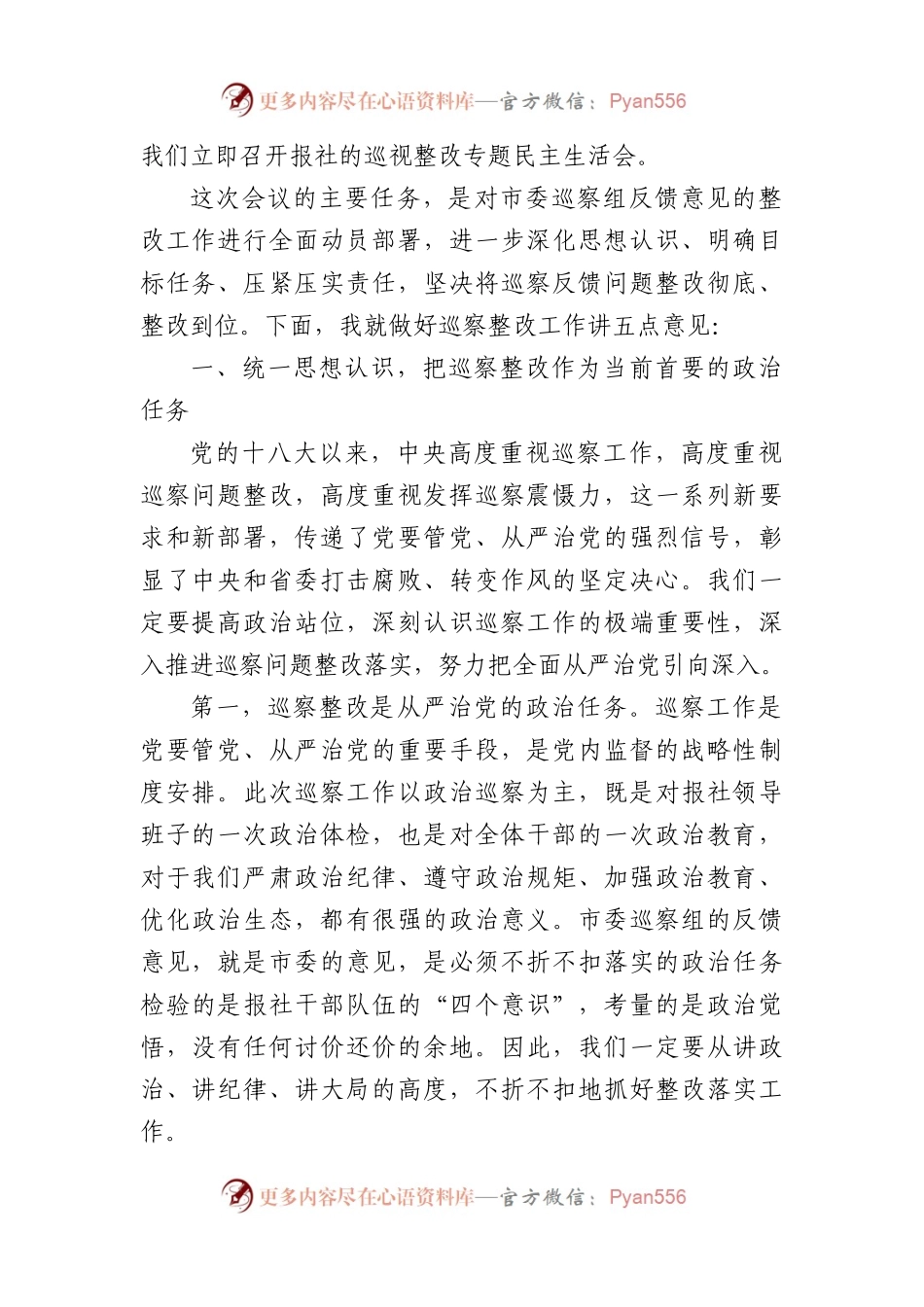 在巡视整改专题民主生活会上的讲话汇编（10篇）.docx_第2页