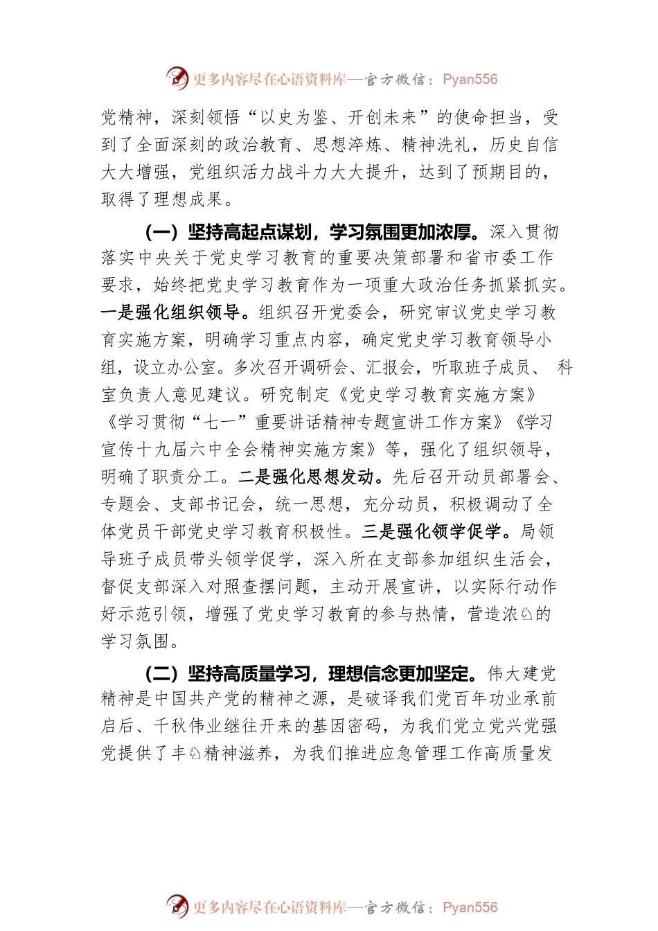 在应急局党史学习教育总结会议上的讲话（20220114）.docx_第2页