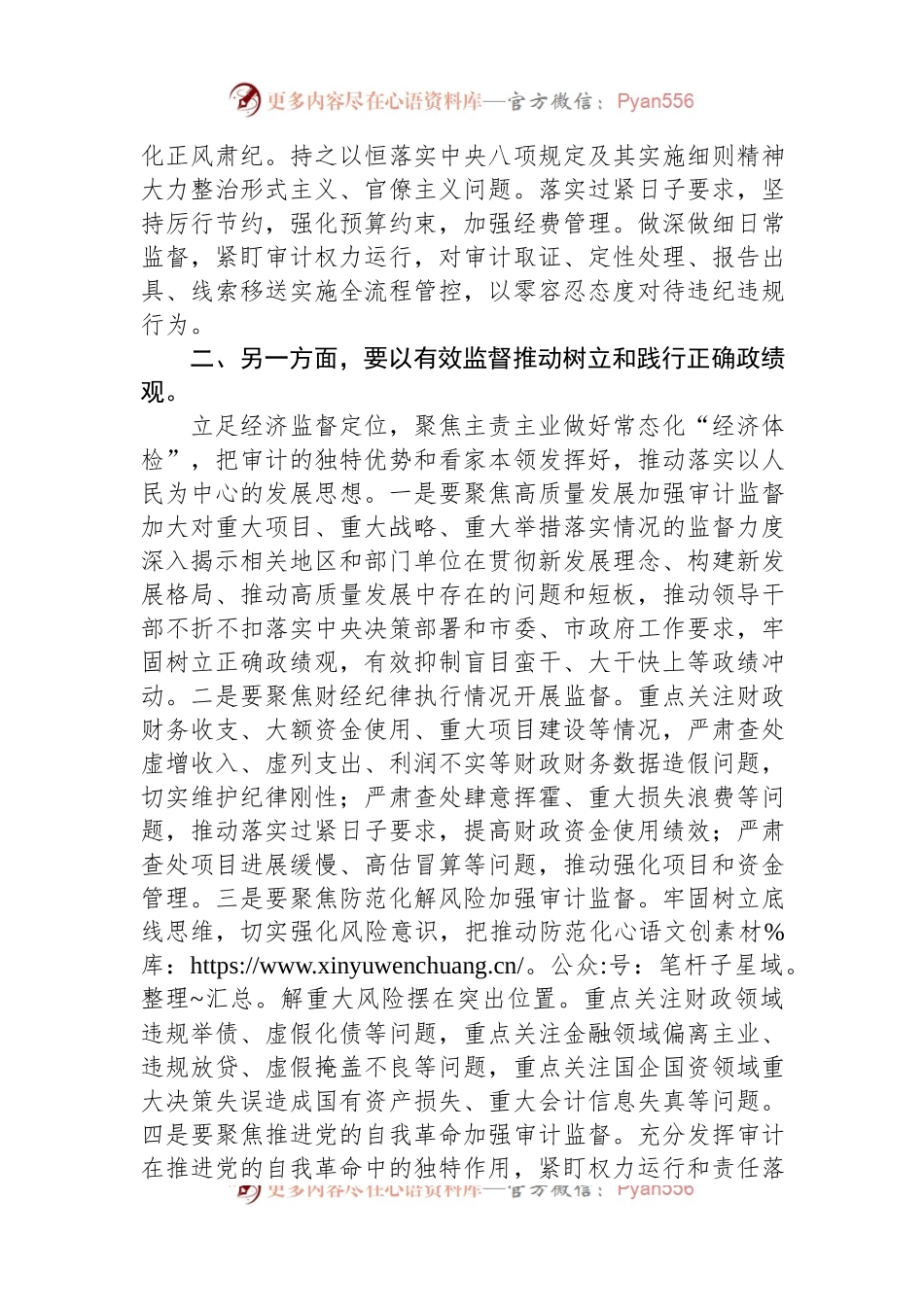 在审计局党组理论学习中心组专题研讨班上的发言材料.docx_第2页
