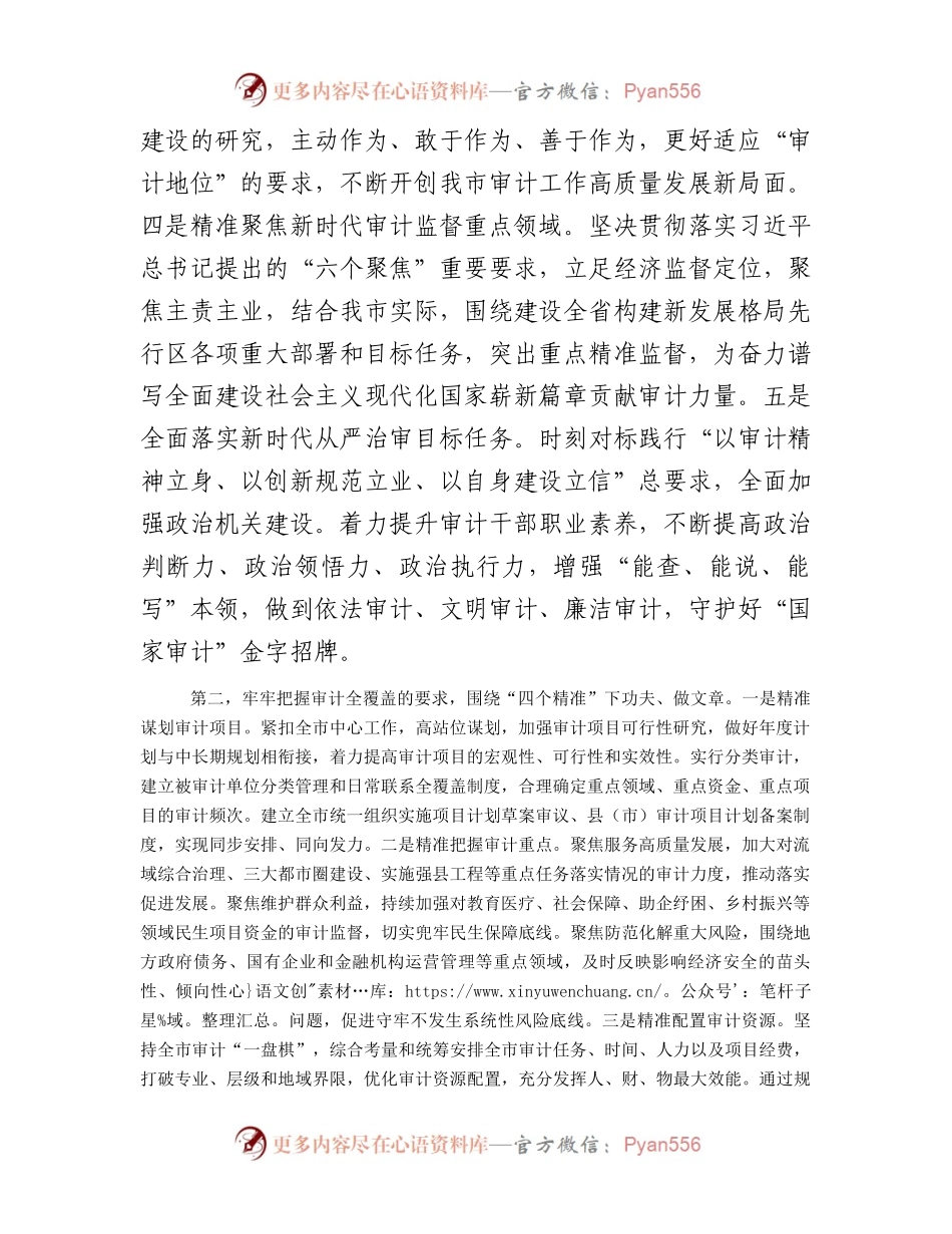 在全省审计工作高质量发展座谈会上的交流发言.docx_第2页