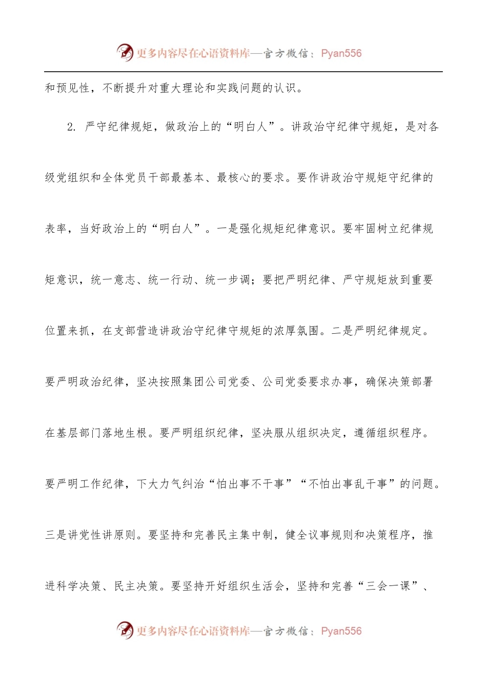 在公司新一届党支部委员会成立大会上的讲话.docx_第2页