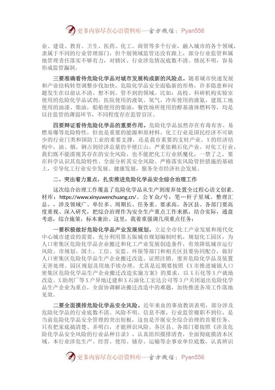 在市安委会危险化学品综合治理专题推进会上的讲话.docx_第2页