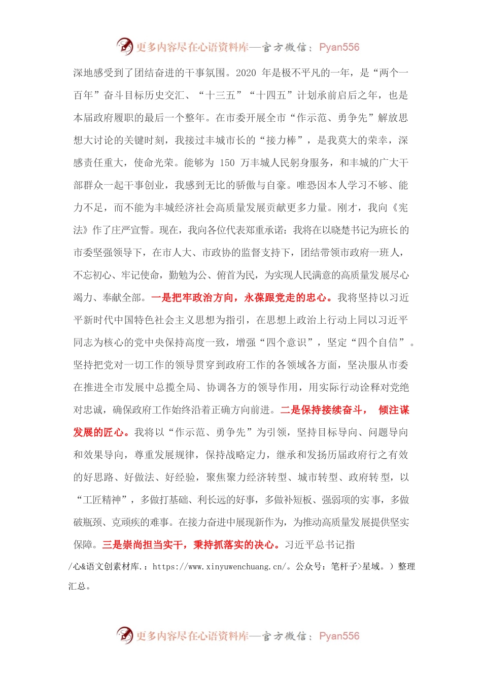 在当选丰城市市长后的讲话.docx_第2页