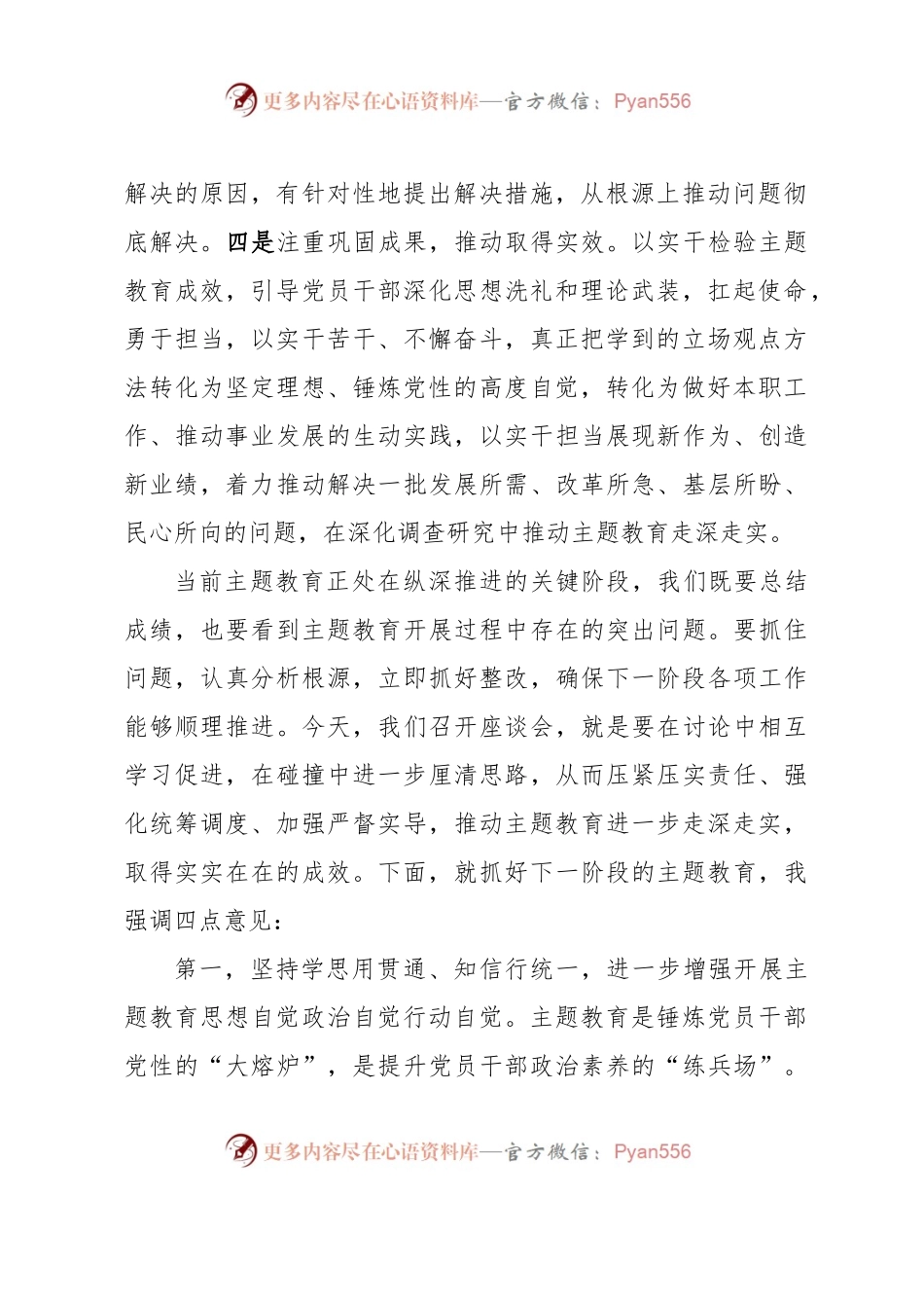 在主题教育阶段性总结暨工作推进座谈会上的讲话提纲.docx_第2页