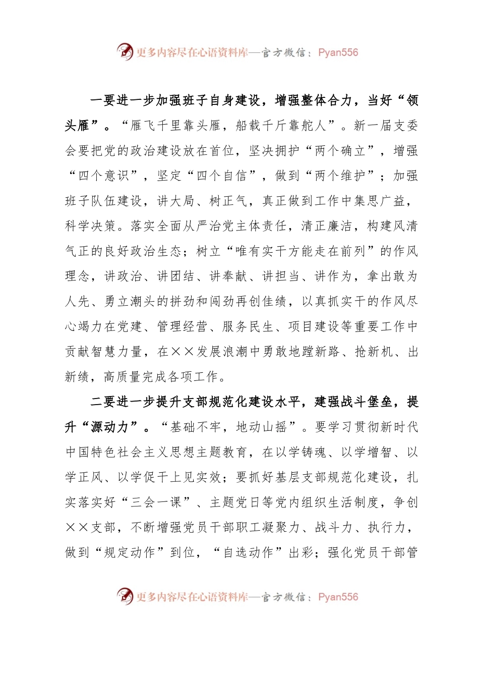 在党支部换届选举大会上的上级领导讲话.docx_第2页