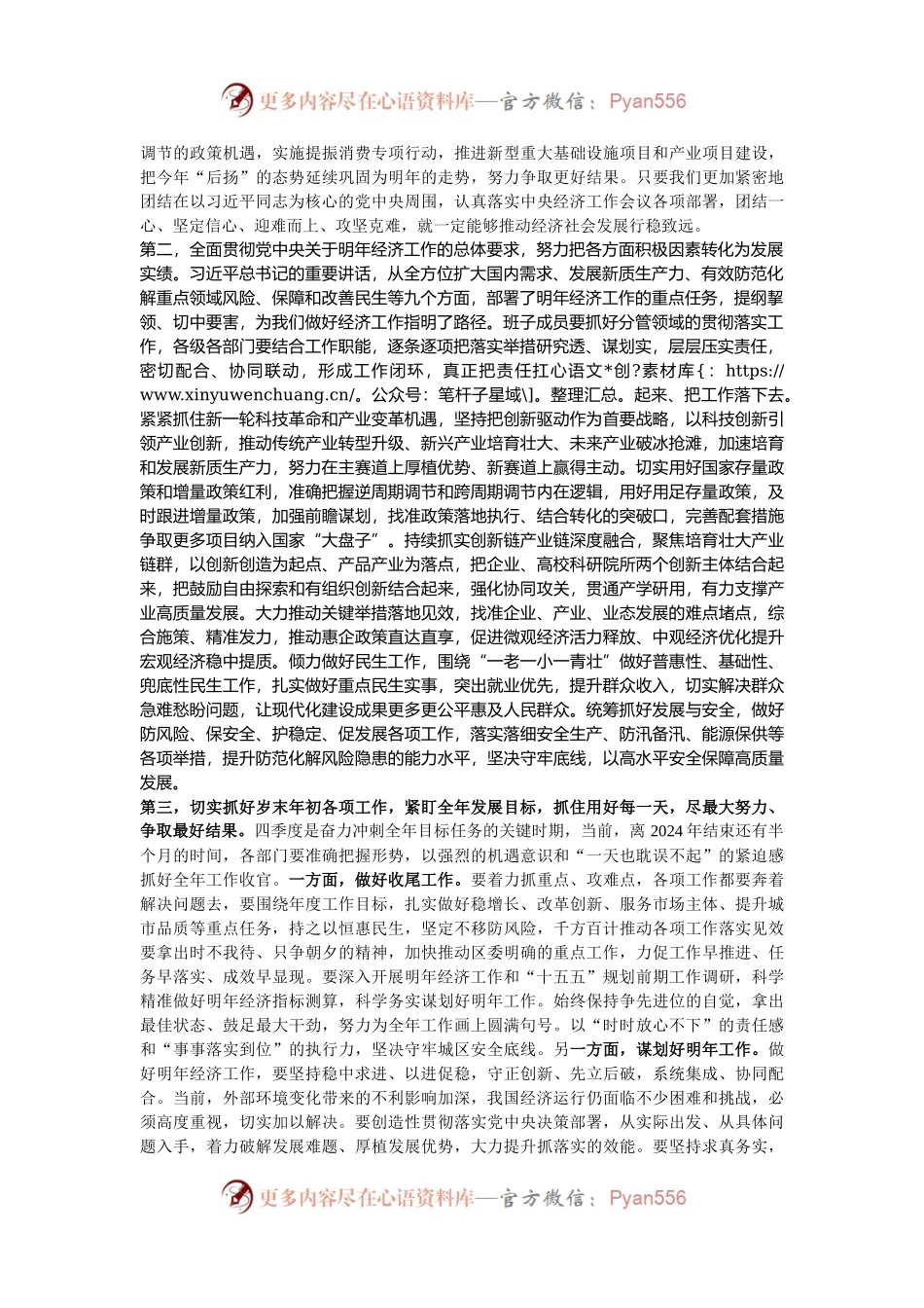 在党组传达学习贯彻中央经济工作会议精神时的讲话提纲.docx_第2页