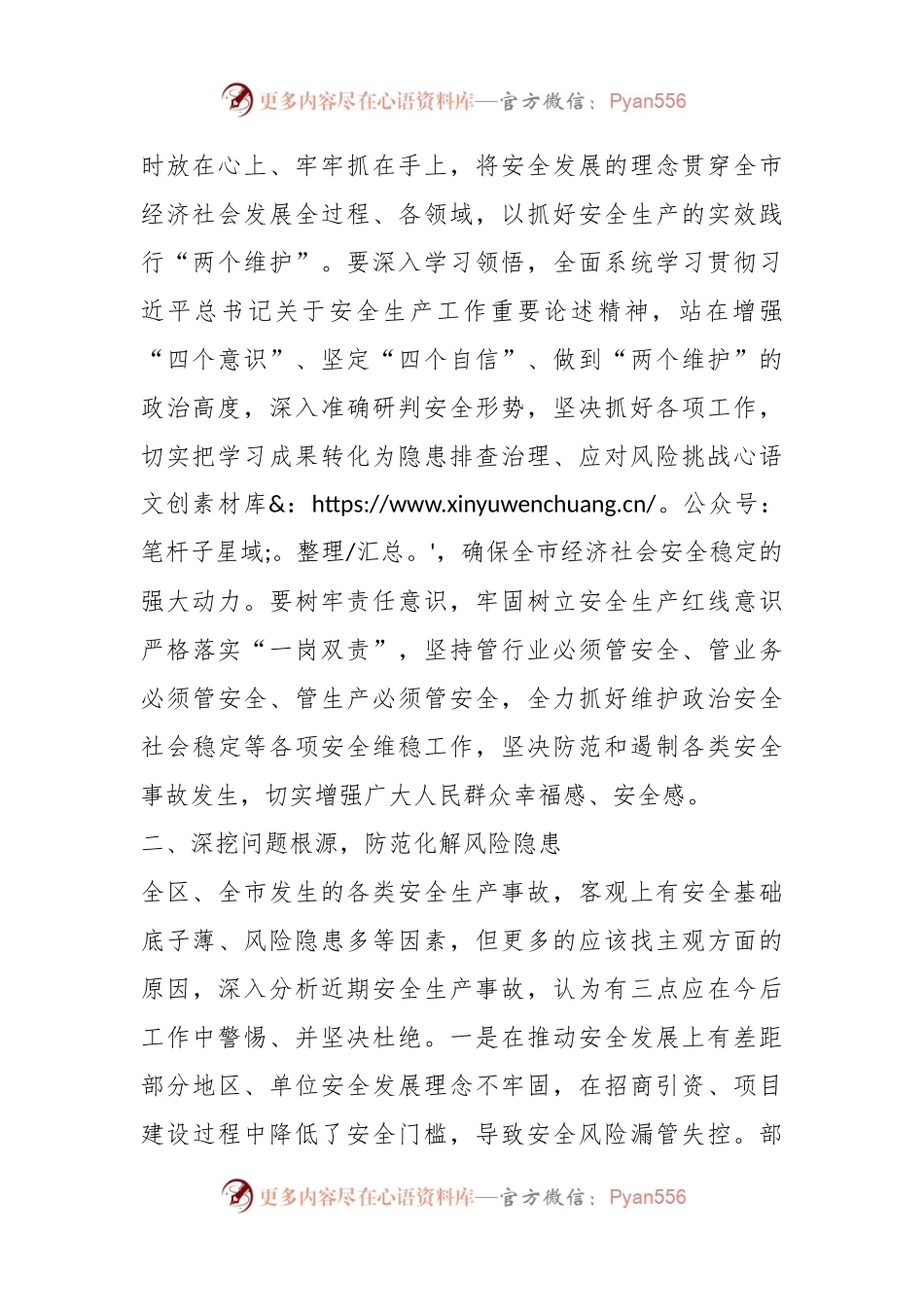 在市委理论学习中心组集体学习会上的发言稿（安全生产）.docx_第2页