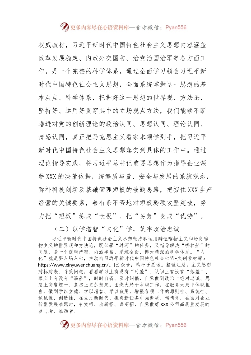在XX公司主题教育交流研讨会上的发言材料.docx_第2页
