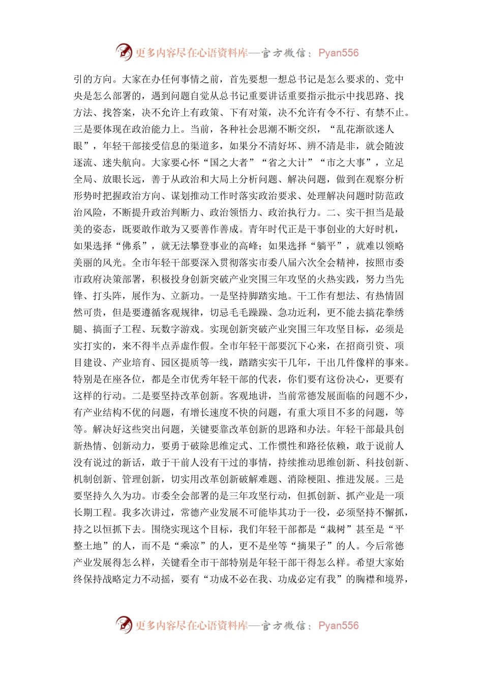 在全市年轻干部座谈会上的讲话.docx_第2页