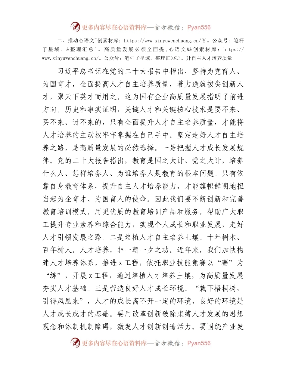 在国企高质量发展专题学习研讨会上的发言.docx_第2页