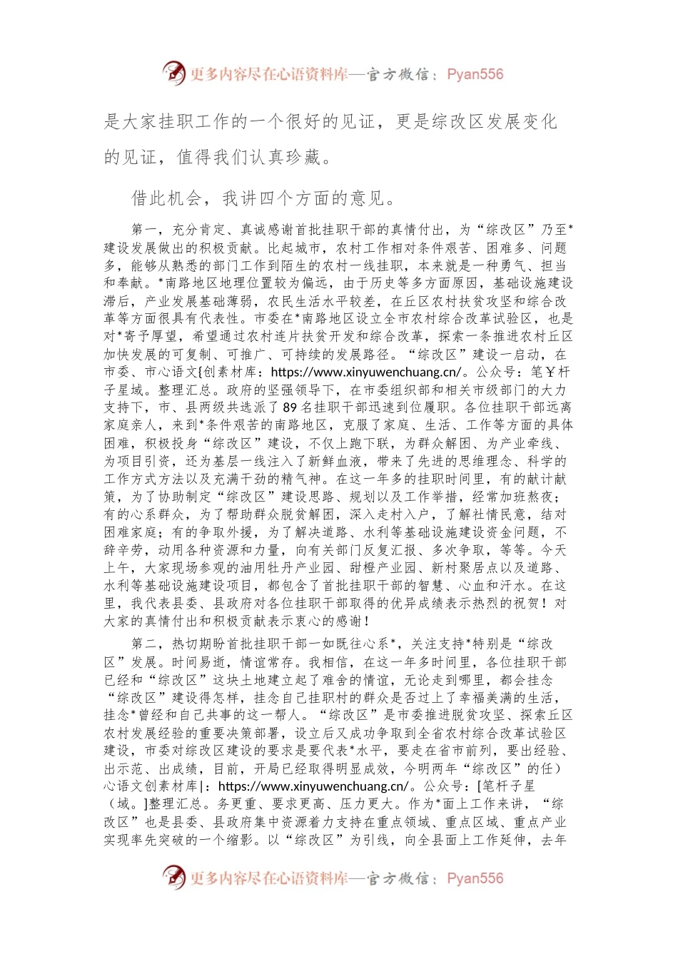 在挂职干部总结动员会上的讲话稿.docx_第2页