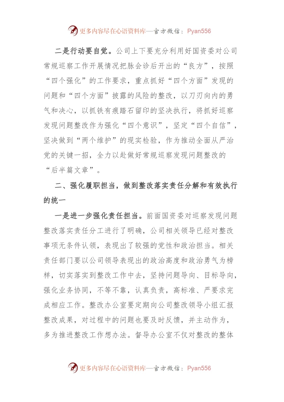 在公司巡察反馈问题整改落实部署会上的讲话.docx_第2页
