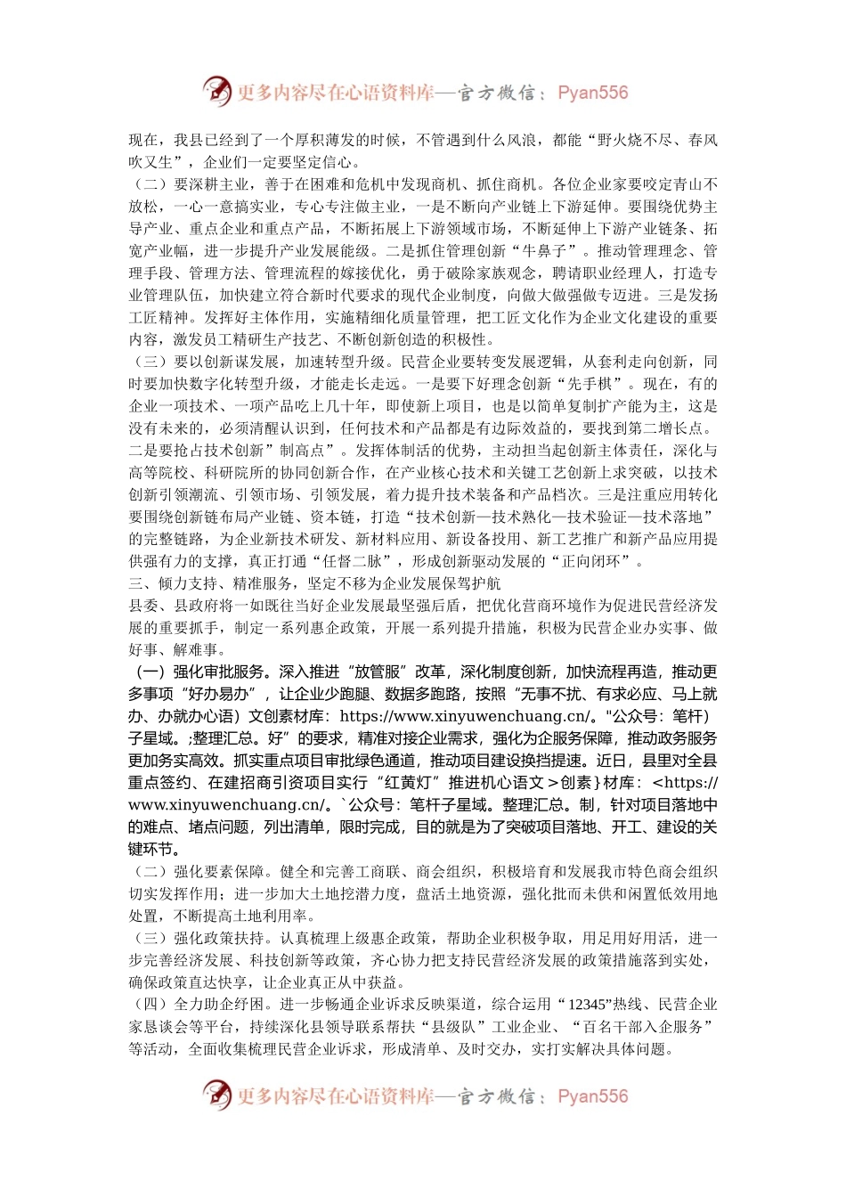 在全县民营企业家座谈会上的讲话.docx_第2页