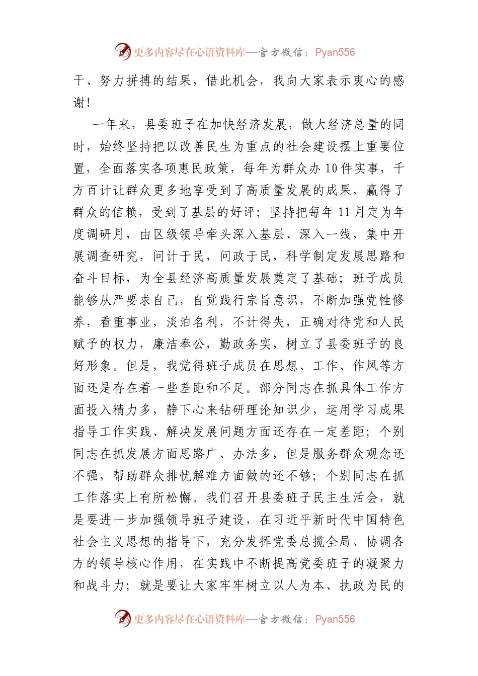 在县委班子主题教育民主生活会上的讲话.docx_第2页