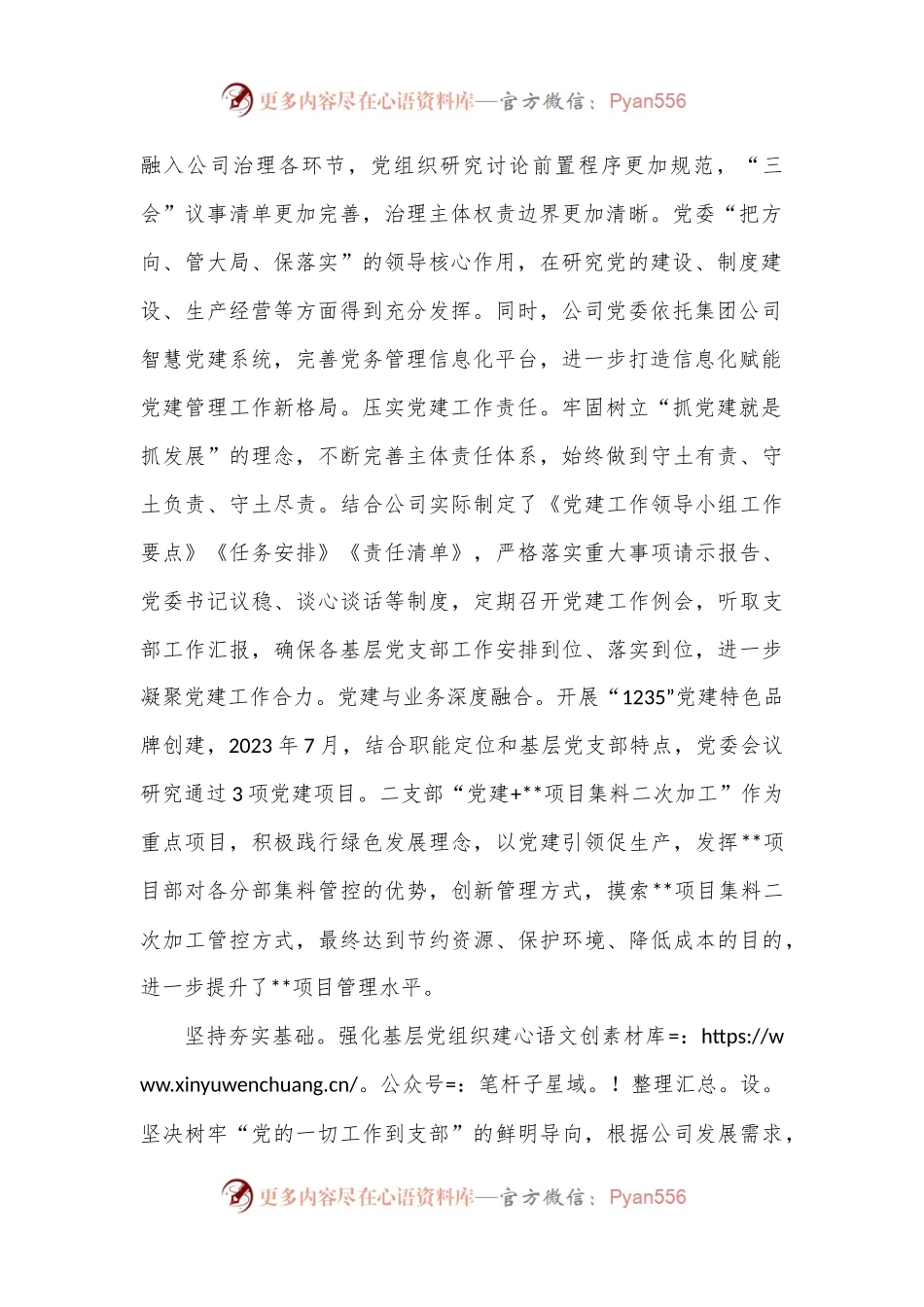 在2024年集团基层党建工作专题推进会上的汇报发言.docx_第2页
