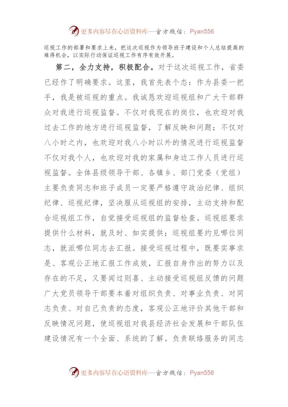 在巡视工作动员会上的表态发言稿.docx_第2页