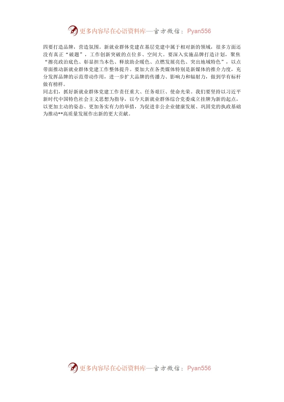 在区新就业群体综合党委成立大会暨授牌仪式上的讲话.docx_第2页