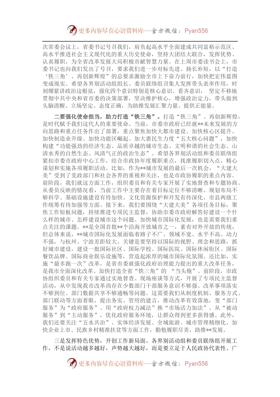 在市政协界别活动组、委员联络组暨全市委员工作会议上的讲话.docx_第2页