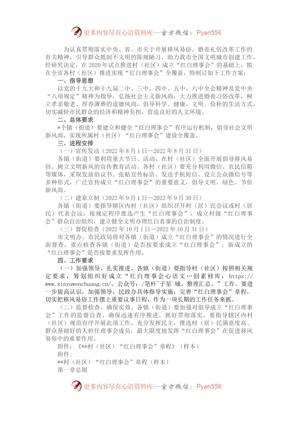 在全市各村（社区）倡导成立“红白理事会”工作方案.docx_第1页