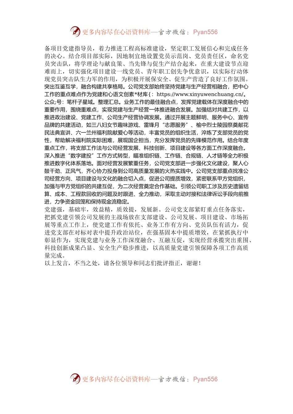 在国有企业党支部标准化建设推进会上的汇报发言.docx_第2页