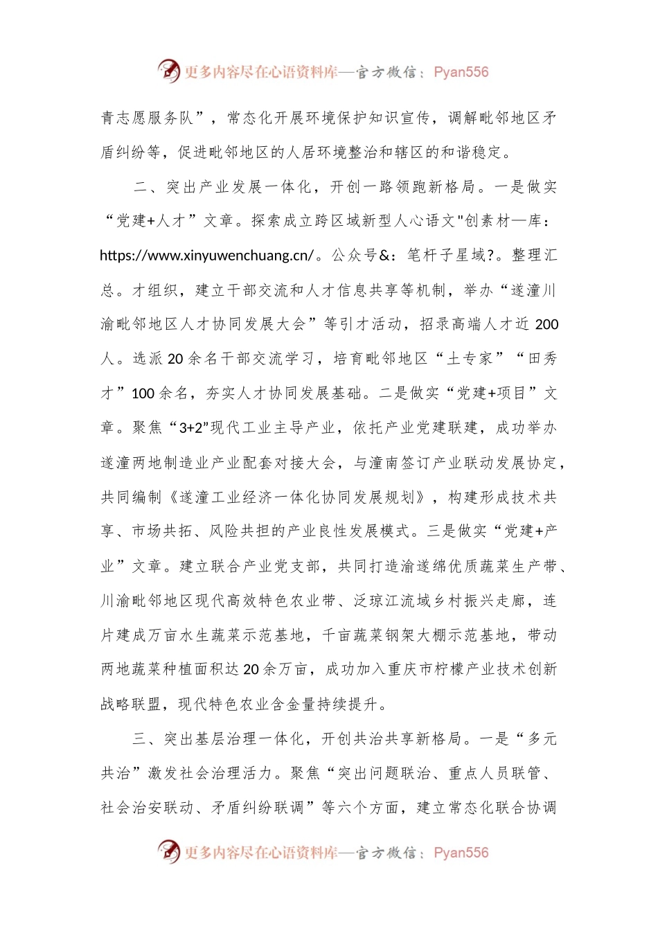 在党建引领基层治理工作会议上的交流发言：“三个一体”深化“毗邻党建”构建“联建共建共享”新格局.docx_第2页