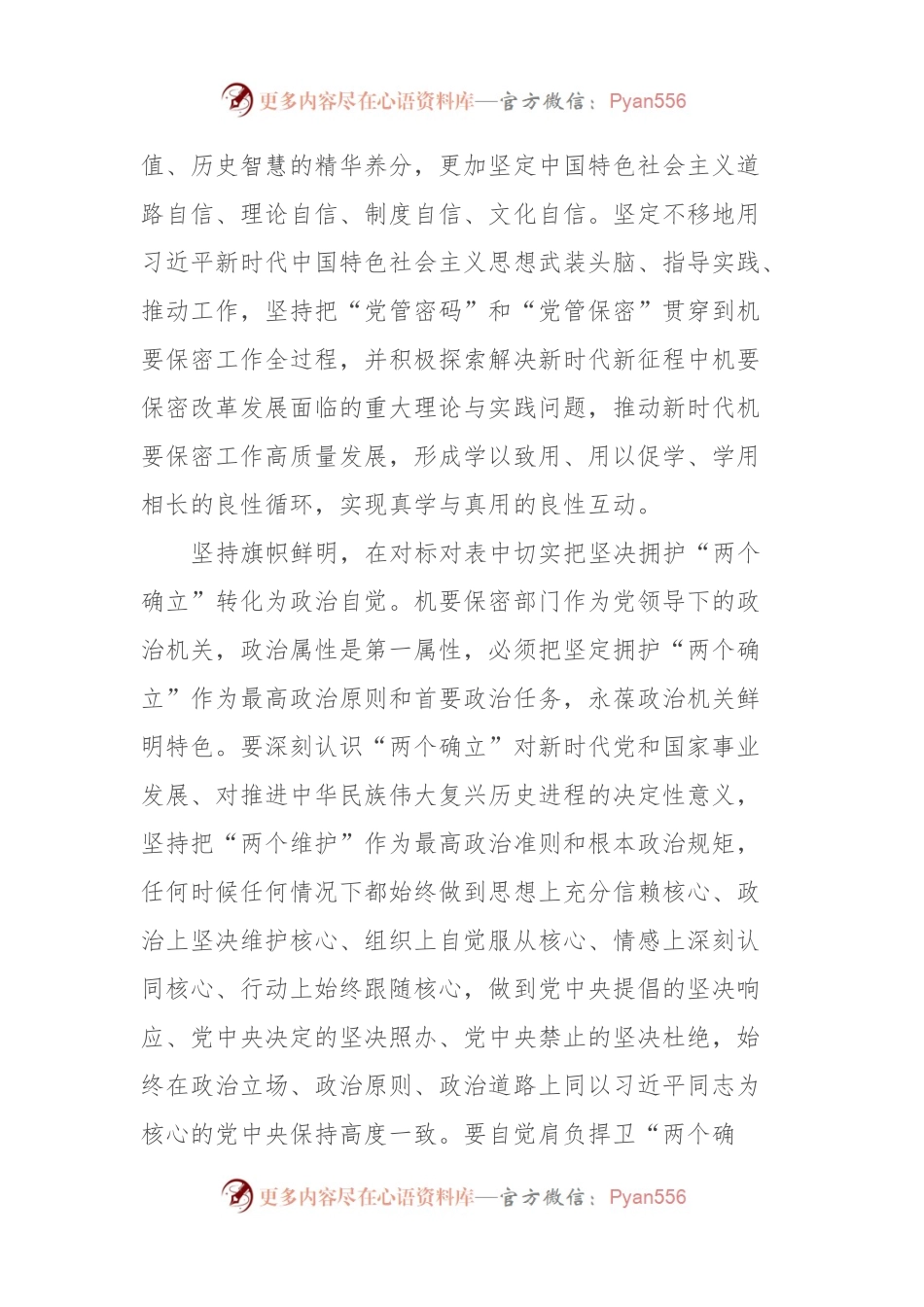 在市保密局机关党支部集体学习研讨交流会上的发言.docx_第2页