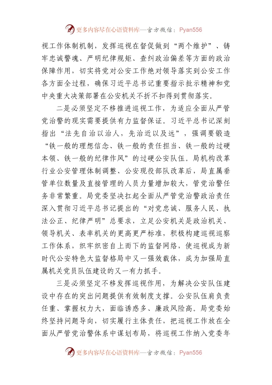 在公安局党委理论学习中心组巡视巡察工作专题学习研讨会上的讲话.docx_第2页