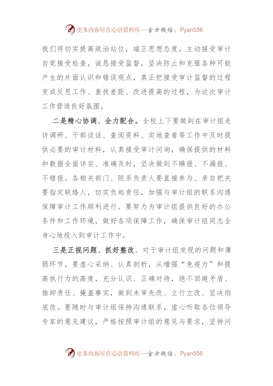在学校经济责任审计进点见面会上的表态讲话.docx_第2页