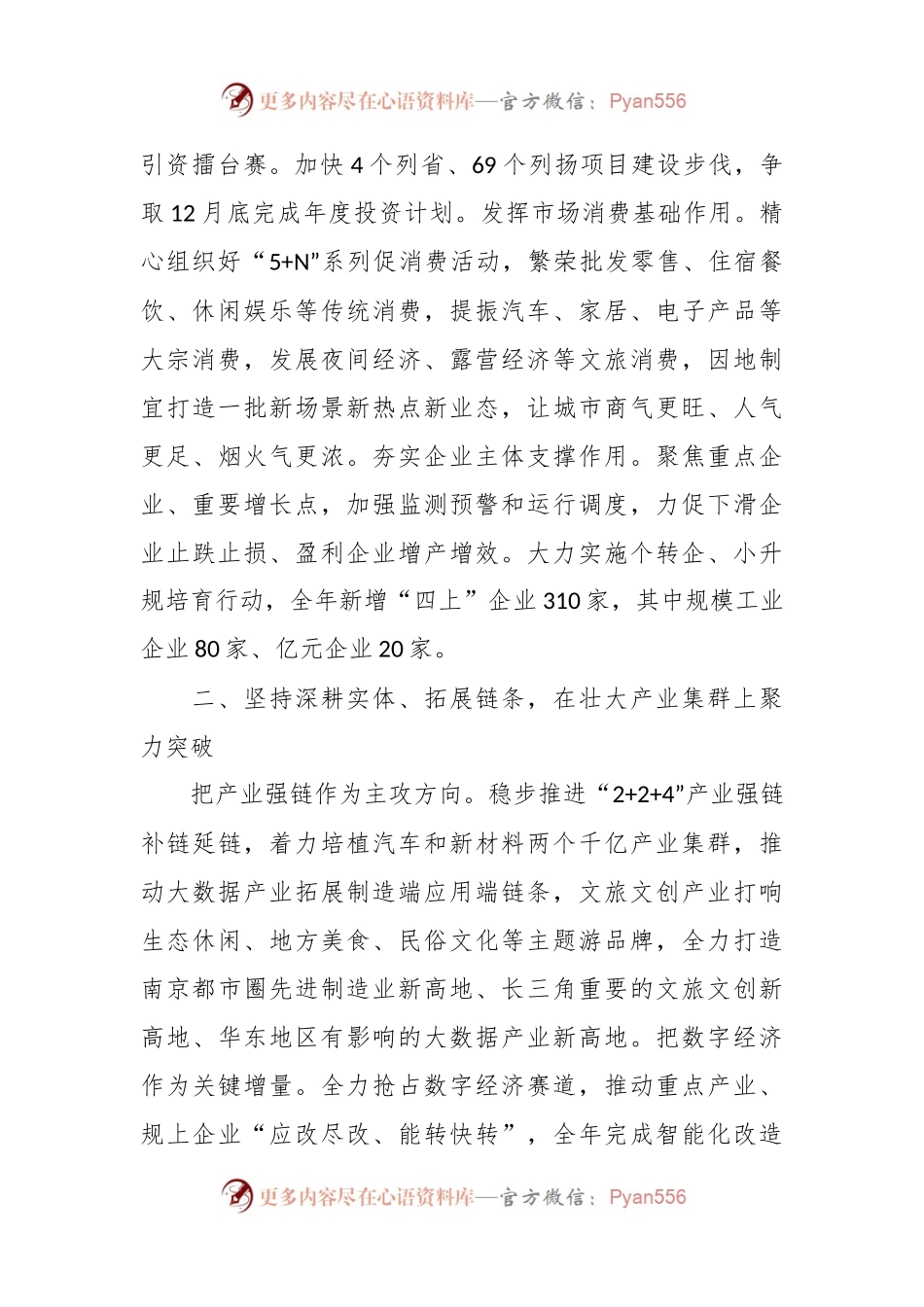 在全市经济社会发展调研座谈会上的汇报发言.docx_第2页