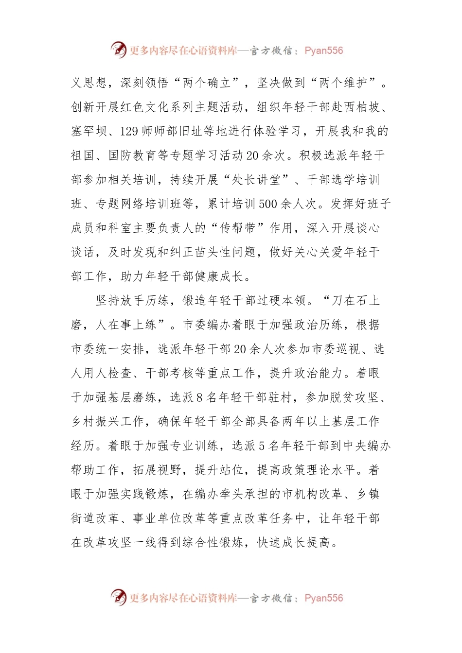在全市年轻干部培养使用工作座谈会上的交流发言.docx_第2页