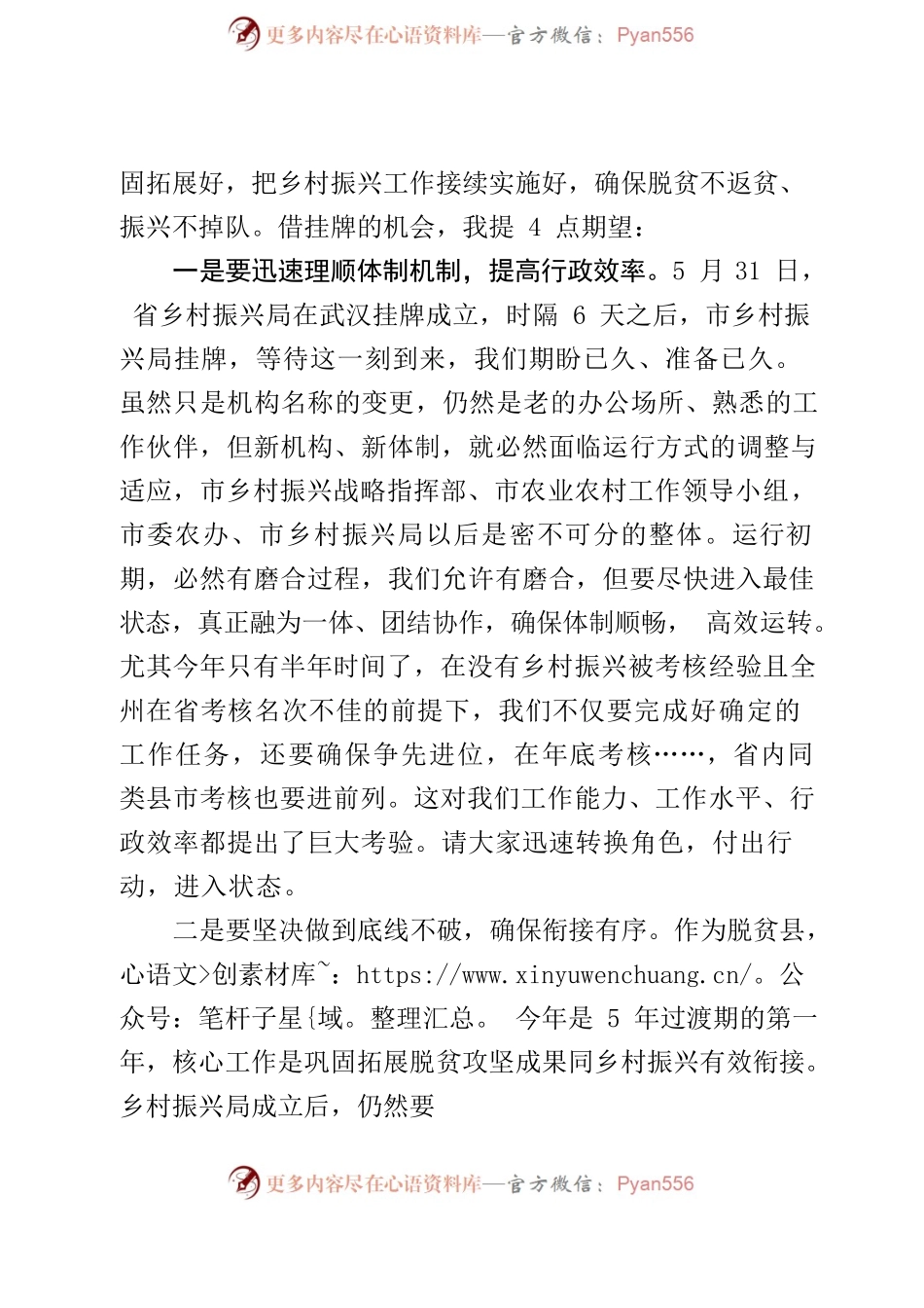 在市乡村振兴局挂牌仪式活动上的致辞.docx_第2页