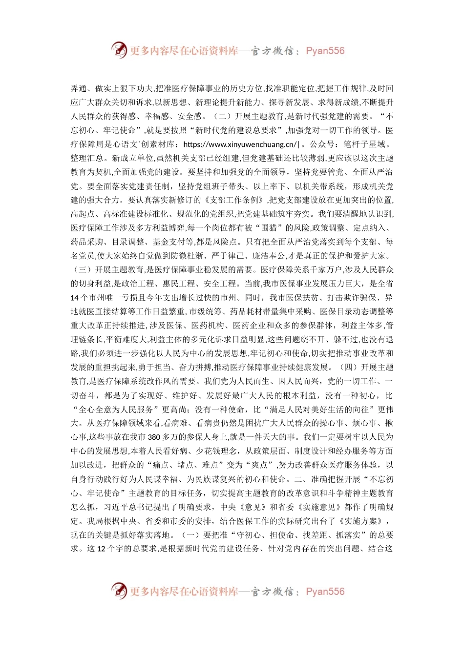 在娄底市医疗保障局“不忘初心、牢记使命”主题教育工作会上的讲话.docx_第2页