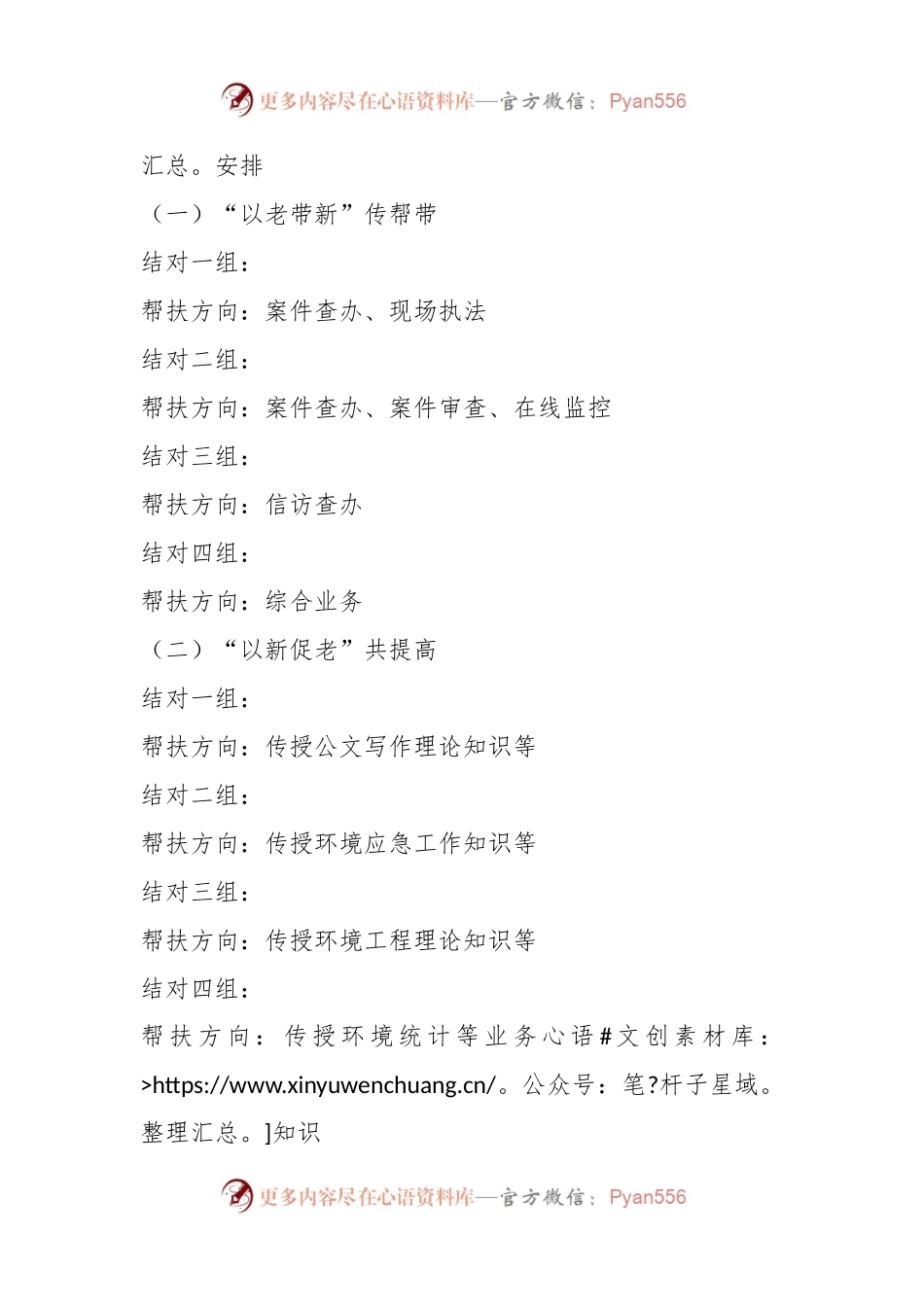 在县生态环境分局执法人员“以老带新”传帮带，“以新促老”共提高实施方案.docx_第2页