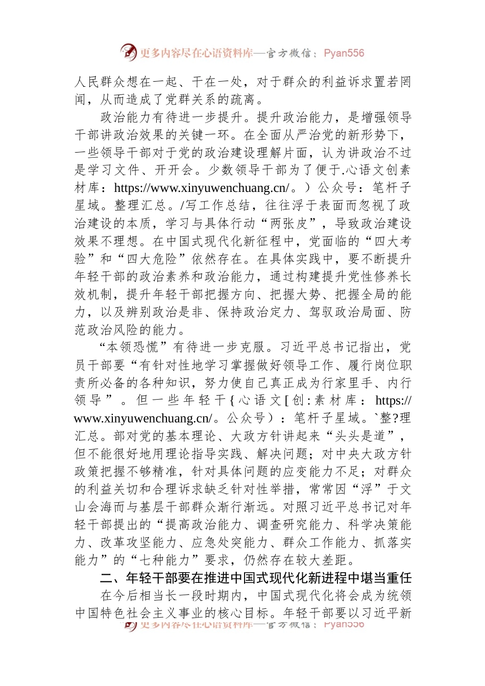在年轻干部工作座谈会上的发言材料.docx_第2页