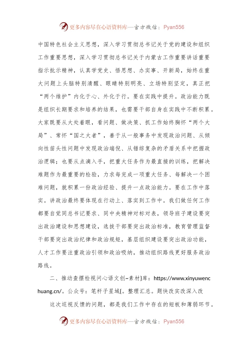 在巡视整改民主生活会上的讲话.docx_第2页