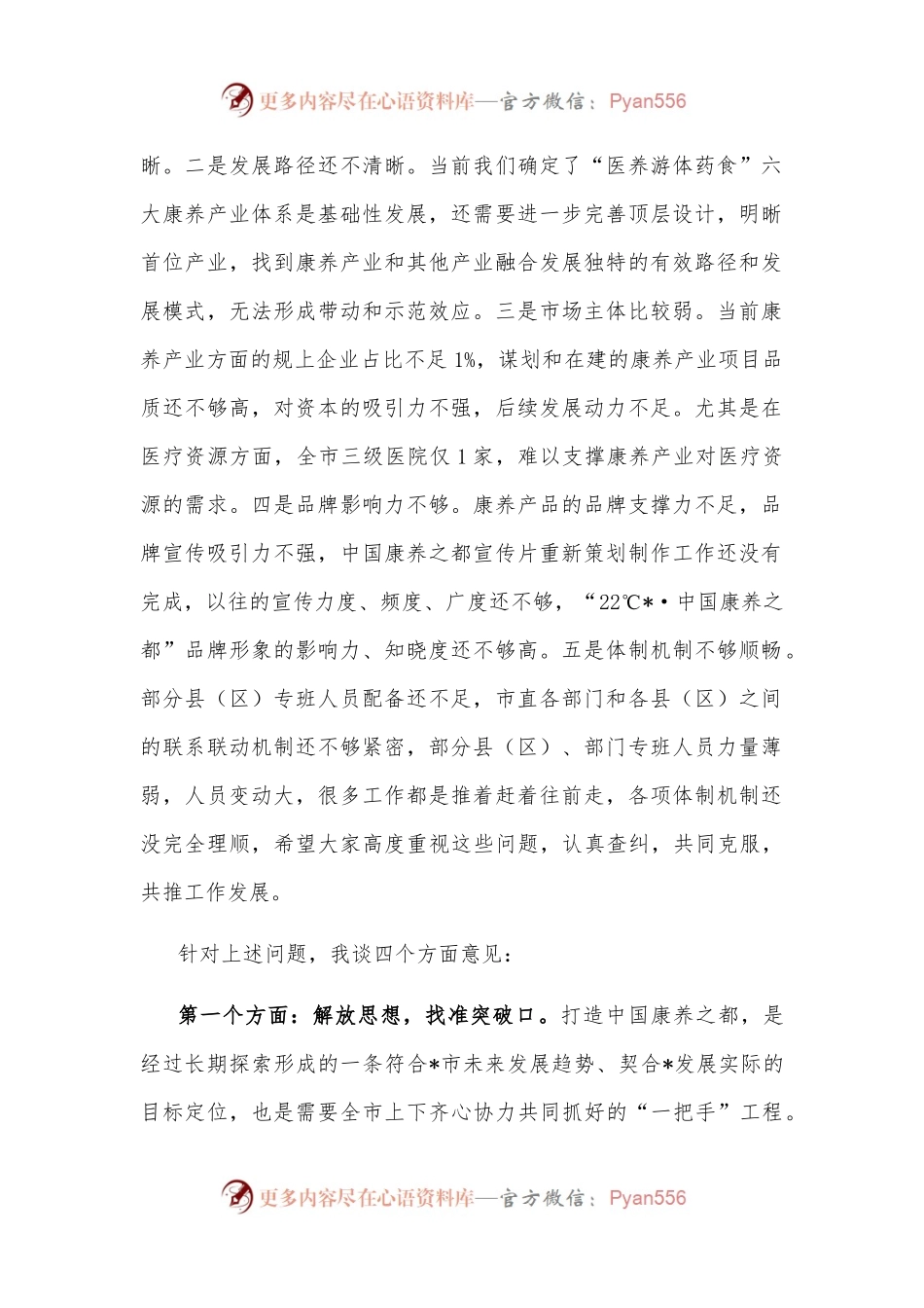 在全市打造中国康养之都工作推进会上的讲话.docx_第2页
