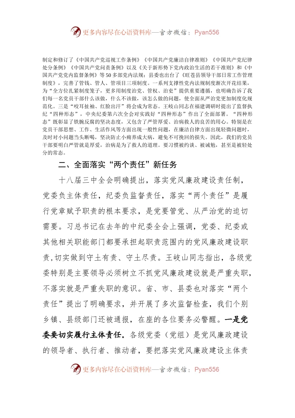 在党委（党组）书记履行党风廉政建设主体责任述责述廉大会上的讲话.docx_第2页