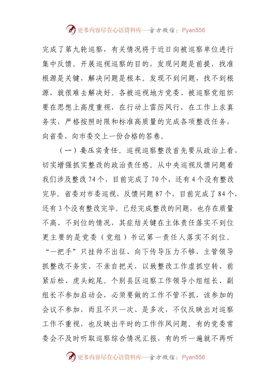 在市委巡视巡察问题整改暨廉政警示教育大会上的讲话.docx_第2页