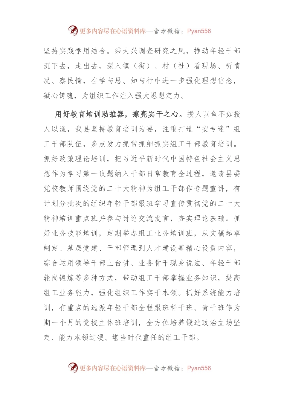 在全市组工队伍建设现场观摩会上的汇报发言.docx_第2页