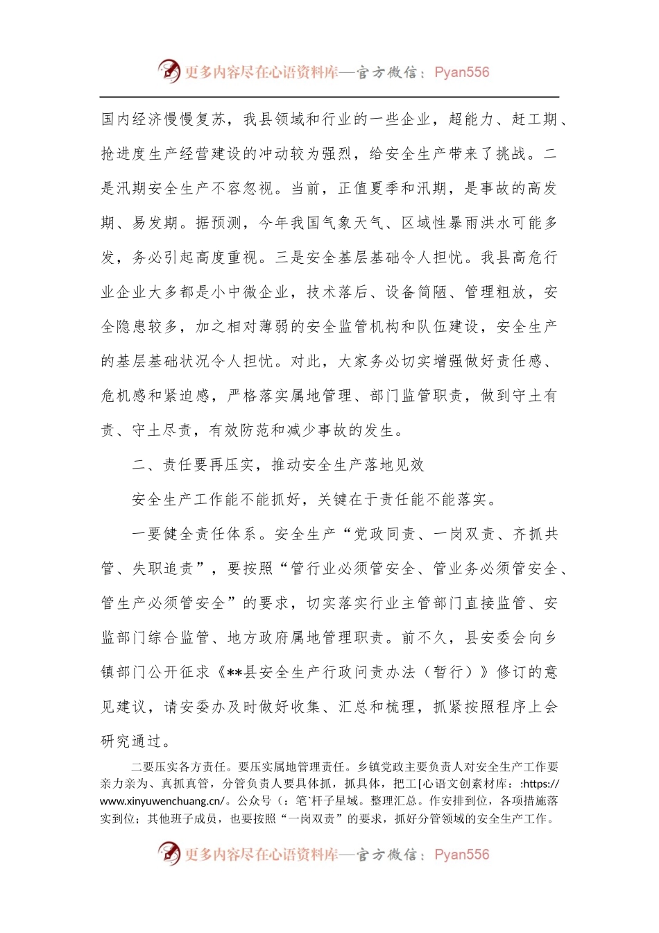 在全县2022年安全生产会议上的讲话[2].docx_第2页