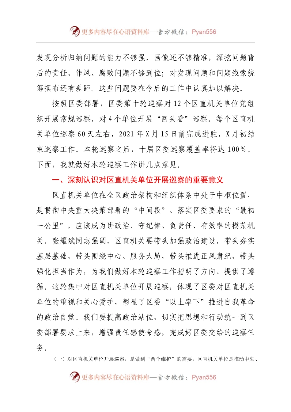 在十届区委第十轮巡察工作动员部署会上的讲话.docx_第2页