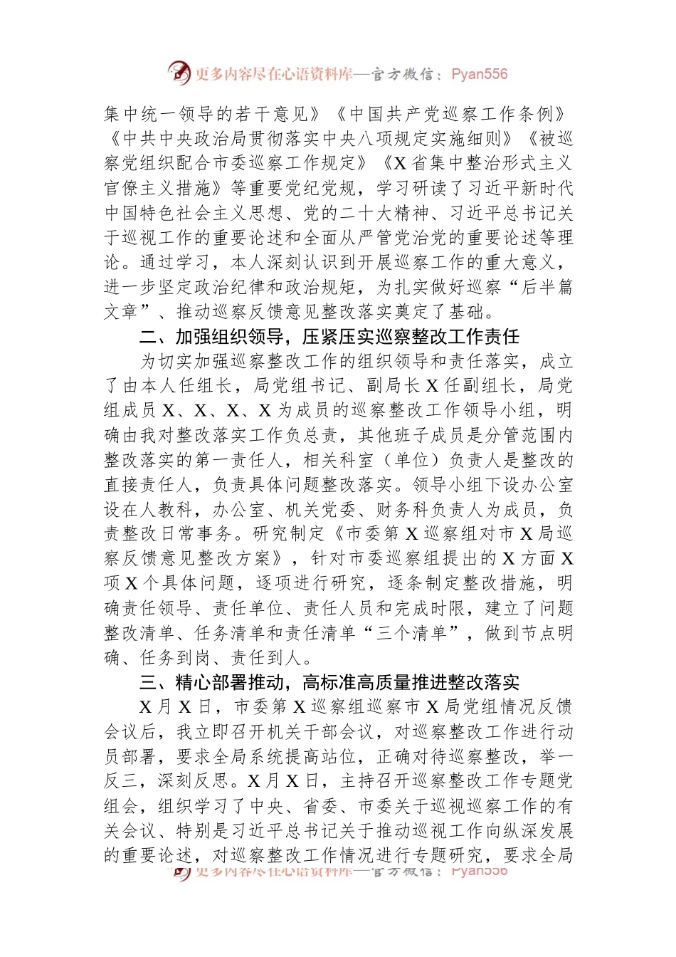 局党组主要负责人组织落实巡察反馈意见整改情况的报告.docx_第2页