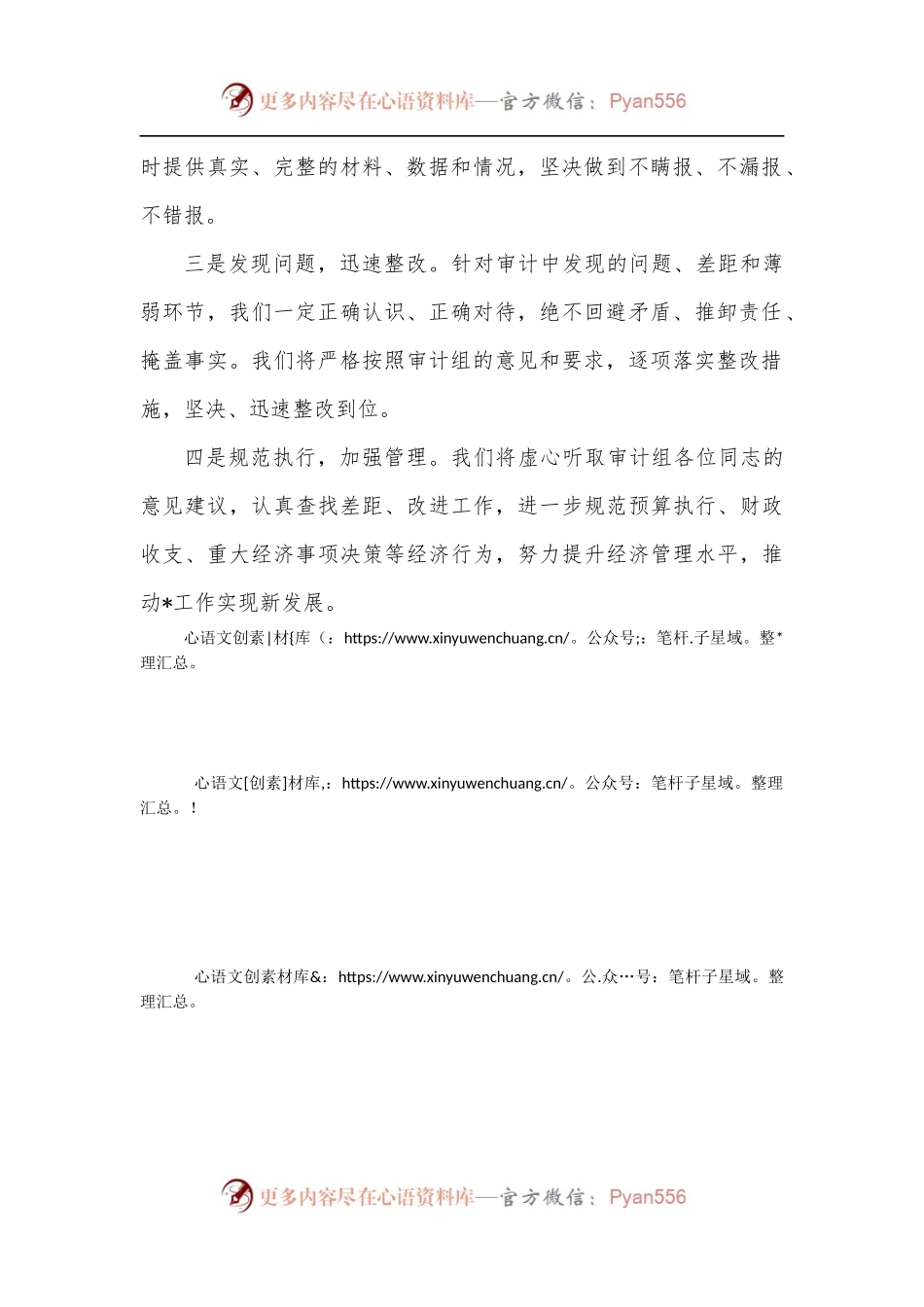 在经济责任审计进驻会议上的表态发言.docx_第2页