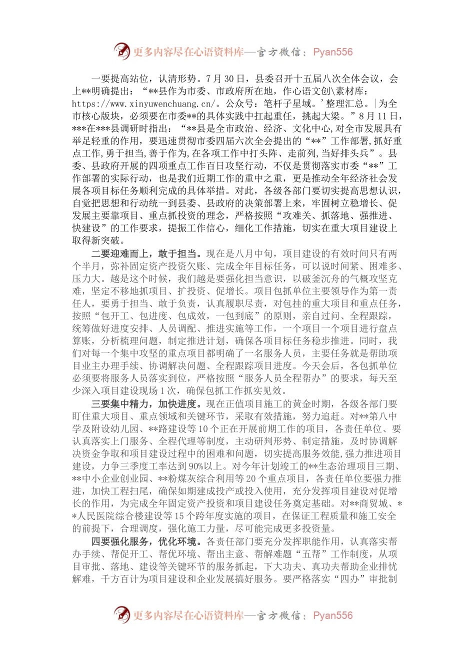 在项目建设百日攻坚行动汇报座谈会讲话.docx_第2页