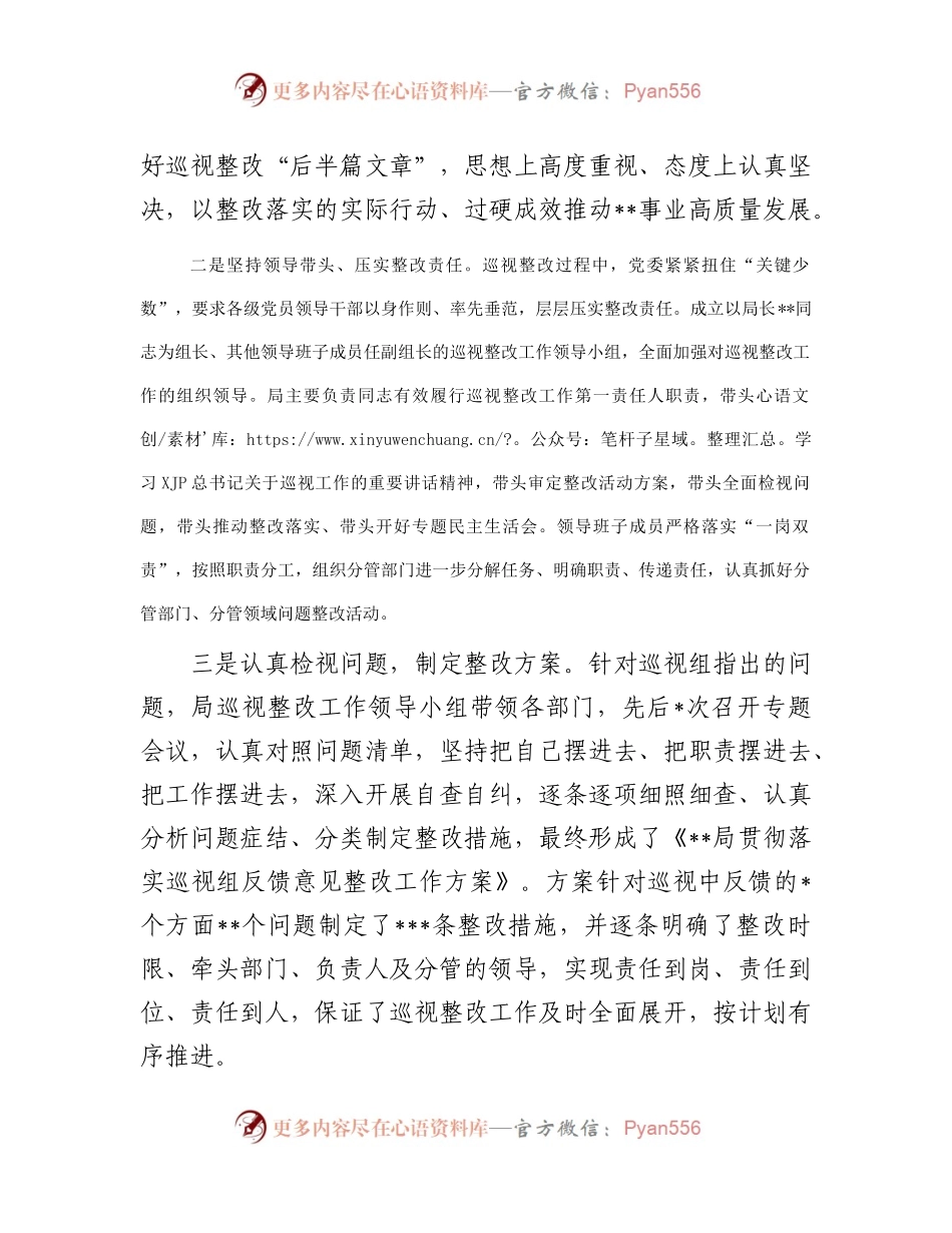 局巡视整改进展情况报告.docx_第2页