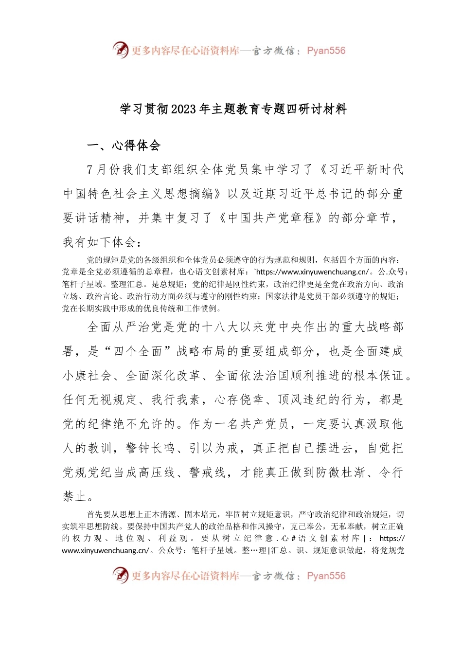 学习贯彻2023年主题教育专题四研讨材料.docx_第1页