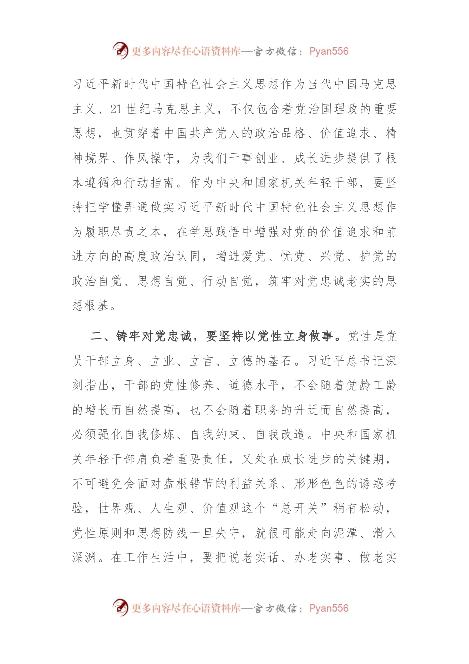 在青年干部座谈会上的讲话：青年干部要自觉做对党忠诚老实的模范践行者.docx_第2页
